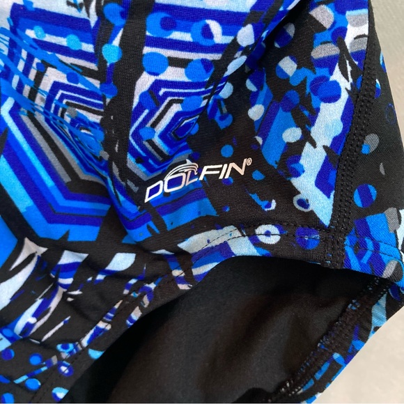 DOLFIN Reliance Bee Hive V Racer Back Blue Black White Womens Size 28 - Picture 12 of 16